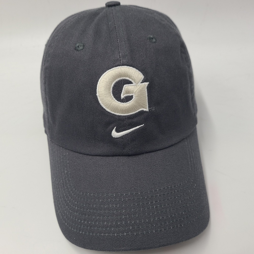 Georgetown Hoyas Hat Nike Strapback Gray NCAA Center Swoosh Heritage86 Dri-Fit